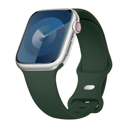 KissICON Ovile Green / China Mainland / 40 41 42(S11-10) S-M Silicone Strap For Apple Watch Bands 40mm 44mm 46mm 45mm 41mm 49mm 42 Correa Bracelet iWatch series ultra3 2 7 8 9 se 10 11 band