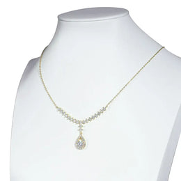 KissICON OXTAO D VVS1 Moissanite WaterDrops Necklace for Woman With Certified 925 Sliver Y-Shaped Lariat Star Necklace Luxury Jewelry
