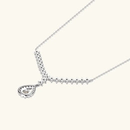 KissICON OXTAO D VVS1 Moissanite WaterDrops Necklace for Woman With Certified 925 Sliver Y-Shaped Lariat Star Necklace Luxury Jewelry