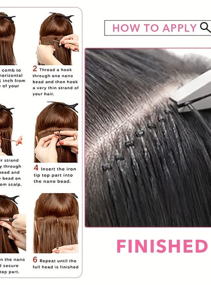 KissICON P27/613# / 18inch KissIcon Nano Ring Extensions Hair Silky Straight -