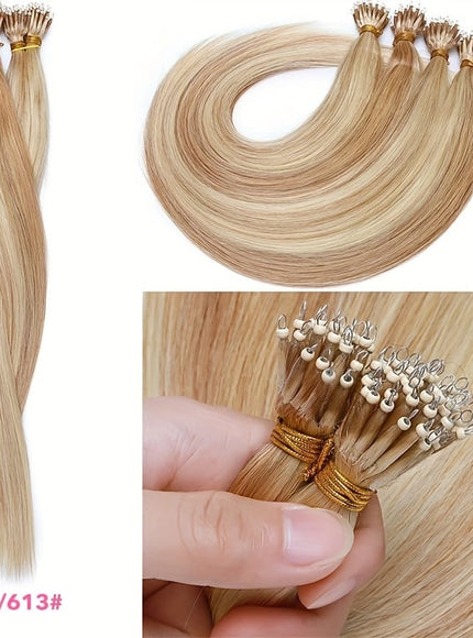 KissICON P27/613# / 18inch KissIcon Nano Ring Extensions Hair Silky Straight -