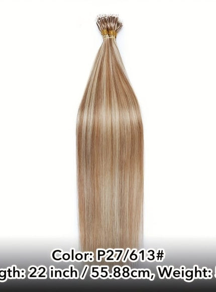 KissICON P27/613# / 18inch KissIcon Nano Ring Extensions Hair Silky Straight -
