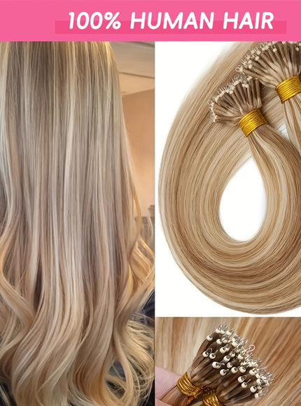 KissICON P27/613# / 18inch KissIcon Nano Ring Extensions Hair Silky Straight -