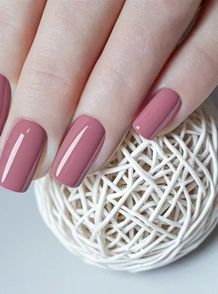 KissICON P389KuL KissIcon Artificial Press On Nails Dark Brown Tips