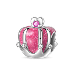 KissICON PAC1194 925 Silver Plated Magic Mirror Princess Angel Pink Charm Beads Suitable Fit Pan 925 Original Bracelet Exquisite Diy Jewelry