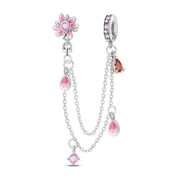 KissICON PAC1532 925 Silver Plated Magic Mirror Princess Angel Pink Charm Beads Suitable Fit Pan 925 Original Bracelet Exquisite Diy Jewelry