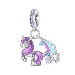KissICON PAC1562 925 Silver Plated Magic Mirror Princess Angel Pink Charm Beads Suitable Fit Pan 925 Original Bracelet Exquisite Diy Jewelry