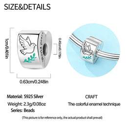 KissICON PAC2459 925 Pure Summer Fruit Handbag Pendant Hanging Bead Suitable for Original Pandora Bracelet Women DIY Exquisite Gift