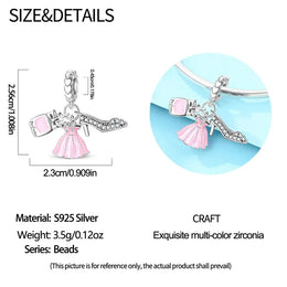 KissICON PAC2465 925 Pure Summer Fruit Handbag Pendant Hanging Bead Suitable for Original Pandora Bracelet Women DIY Exquisite Gift