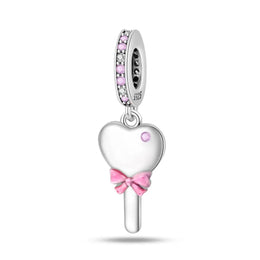 KissICON PAC941 925 Silver Plated Magic Mirror Princess Angel Pink Charm Beads Suitable Fit Pan 925 Original Bracelet Exquisite Diy Jewelry