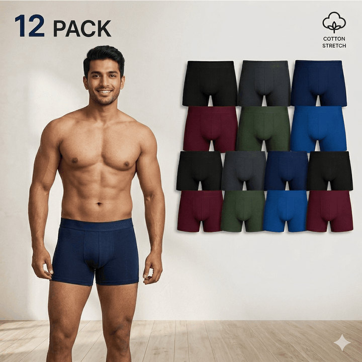 12Pack Mens Breathable Stretch Boxer Shorts Multipack