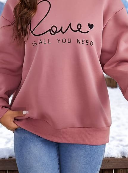 jkthpu-45 Pale Pinkish Gray / UK 16 Plus Size - Women'S Plus Size Pink Sweatshirt