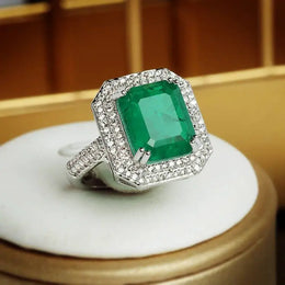 KissICON 💋 Paraiba Zircon Ring Pink Blue Green - Luxury Jewelry