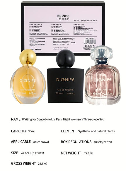 KissICON Paris Night Gift Box Dignife Paris Night Vanilla Sweet 3pc Perfume – Gift