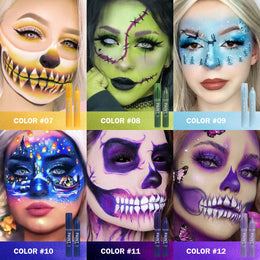 KissICON Party Painting Crayon,Smooth Application, Highpigment Makeup,Suitable for Halloween&Stage Makeup