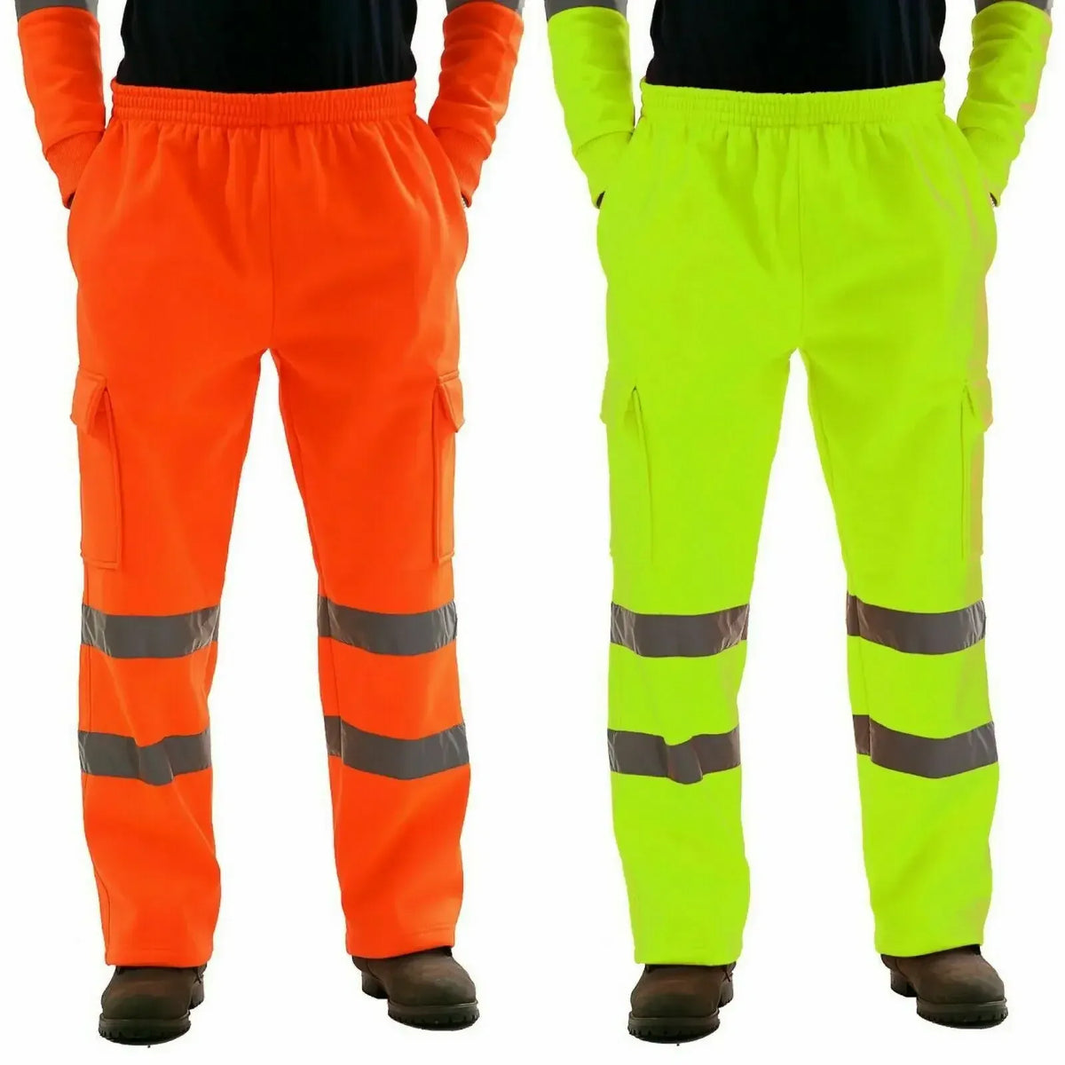KissICON Patchwork Reflective Work Joggers for Men