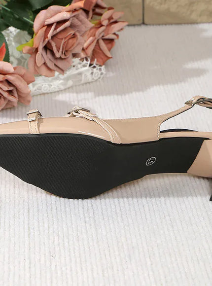 KissICON Patent Leather Wine Red High Heels Sandals Women