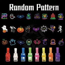 KissICON Pattern Random / 50PCS None Halloween Finger Lights Toys Bright lights Halloween Party Favors Toys Halloween Goodie Bag Fillers Trick or Treat Toys