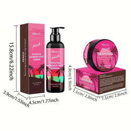 KissICON Peach Black Tanning Cream Gel Radiant