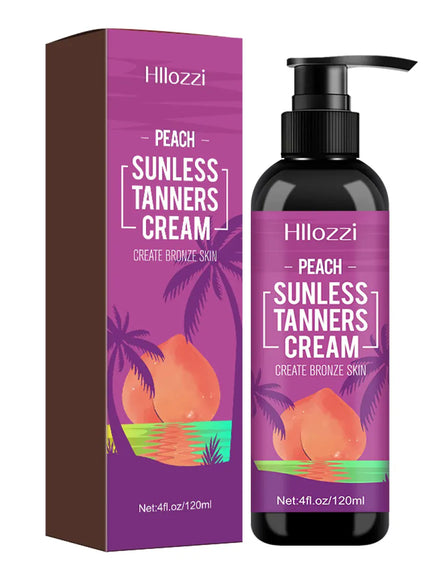 KissICON Peach Cream / 120ml Summer Tanning Lotion 4oz- Hydrates Moisturizes Bronze Glow