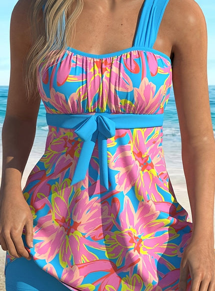 KissICON Peach / UK 22 Curvaswim Curve Floral Tankini – Matching