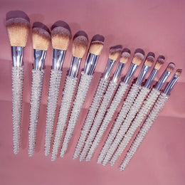 KissICON Pearl Color 12piece Pearl Makeup Brush Set – Travel Pouch