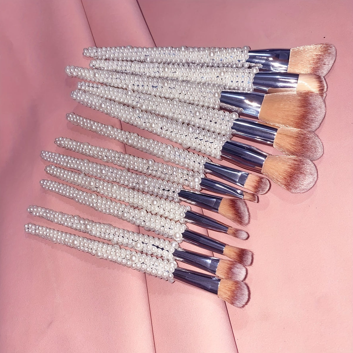 KissICON Pearl Color 12piece Pearl Makeup Brush Set – Travel Pouch