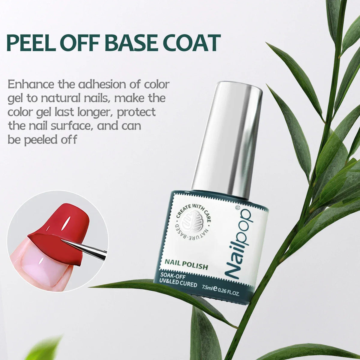 KissICON PEEL OFF BASE COAT Kiss Icon Nailpop Gel Liner Polish 8ml Colors