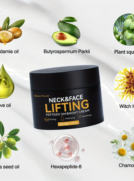 KissICON Peptides Day & Night Cream 1.76oz Neck And Face Hydrating Cream With Hyaluronic Acid
