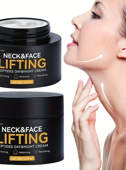 KissICON Peptides Day & Night Cream 1.76oz Neck And Face Hydrating Cream With Hyaluronic Acid