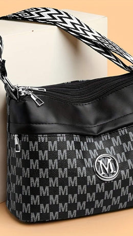 jkthpu-45 Perfect Lily Vintage Crossbody Bag – Geometric Synthetic Leather