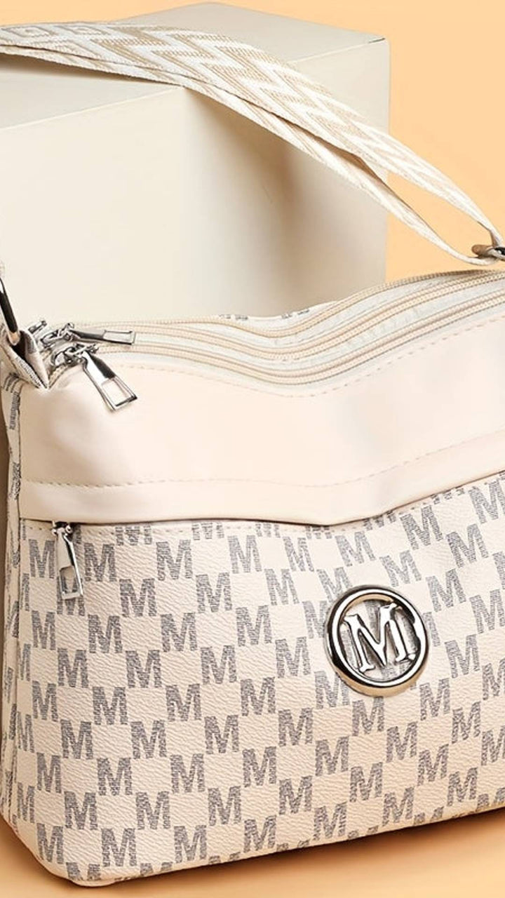 Perfect Lily Vintage Crossbody Bag – Geometric Synthetic Leather