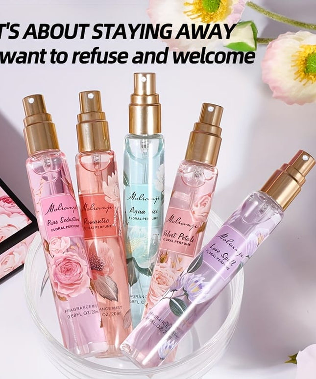 KissICON Perfume Set Of Five Floral Perfume – Gift Longlasting Travelready