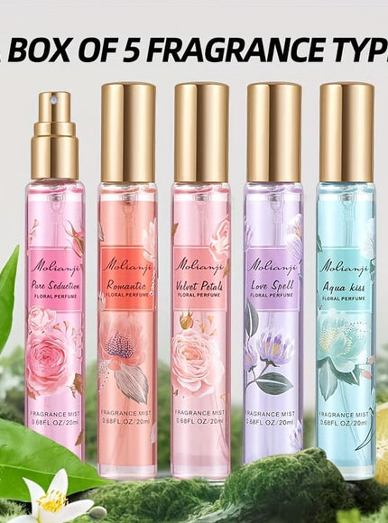 KissICON Perfume Set Of Five Molianji Floral Perfume – Gift