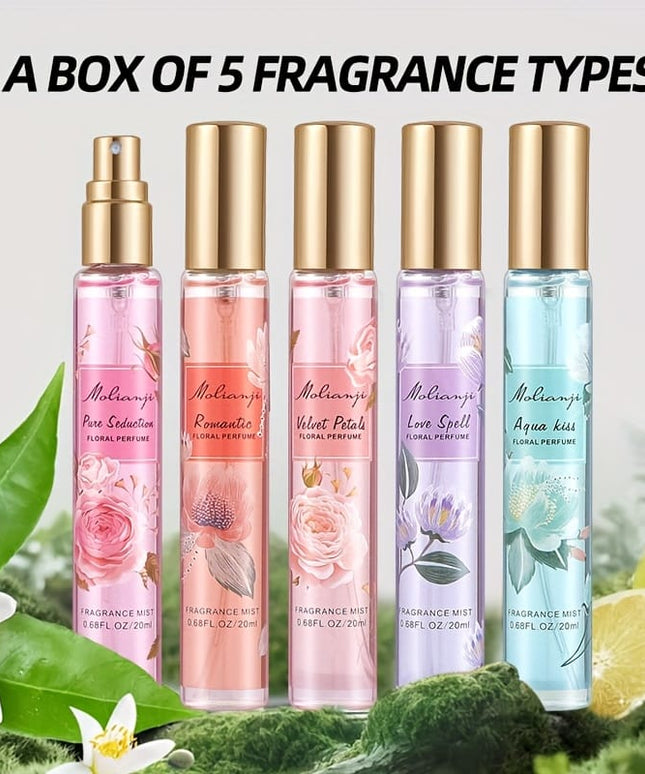 KissICON Perfume Set Of Five Molianji Floral Perfume – Gift