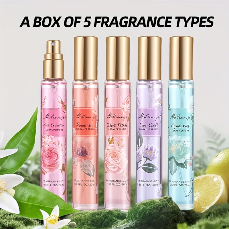 KissICON Perfume Set Of Five Molianji Floral Perfume – Gift