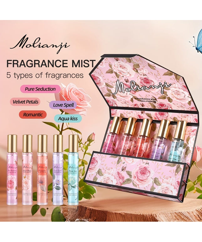 KissICON Perfume Set Of Five Molianji Floral Perfume – Gift