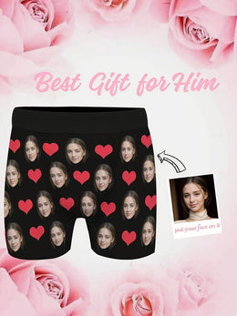 KissICON Personalized Face Boxer Briefs Custom Photo Gift for Him