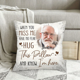 KissICON Personalized When You Think of Me Retro Photo Memorial Pillowcase