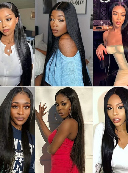 KissICON Peruvian Straight Bundles With Closure 4x4 Virgin Remy