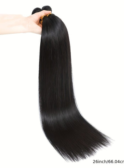 KissICON Peruvian Straight Bundles With Closure 4x4 Virgin Remy