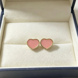 KissICON Pink 1 Heart‑Shaped Jewellery Women's Necklace Bracelet Earrings S925 Silver Plating Rose Gold 5A Zircon High-End Exquisite Party Gift