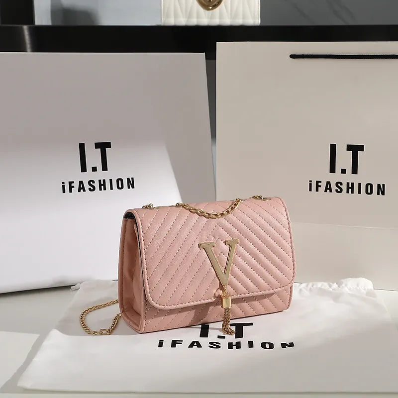 Dropshipman Pink / 18.5cmX7.5cmX13.5cm Embroidery Women Crossbody Bag Thread Luxury Handbag Shoulder Bags Brand Sequined Tassel Clutch Small Bag and Purse Party