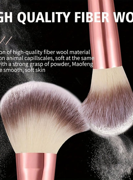 KissICON Pink / 20pcs Makeup Brush Set 20pc Princess Rose Makeup Brush Set – Golden Label Pink