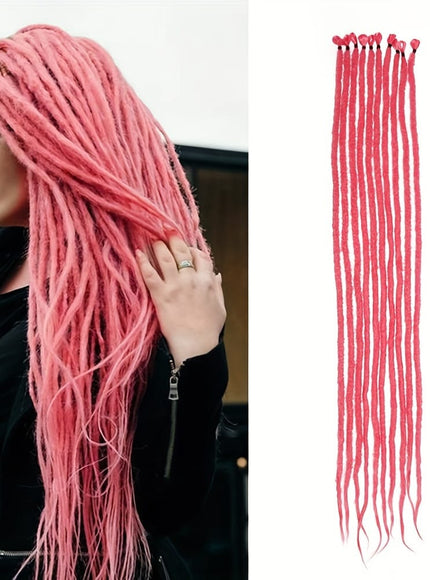 KissICON Pink / 26inch KissIcon Crochet Yarn Wigs 26Inch Braided Extensions