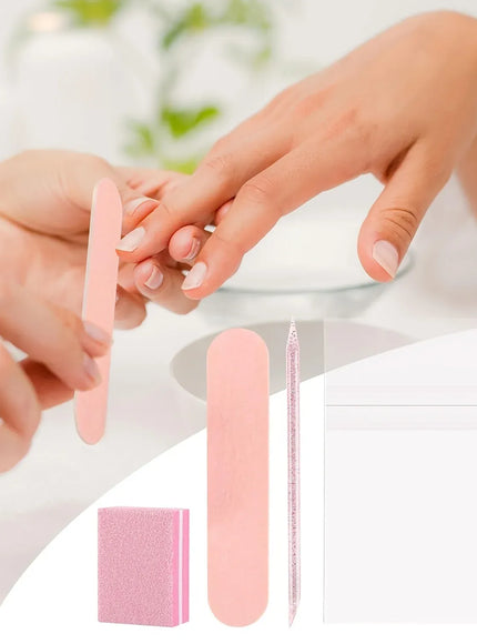 KissICON Pink 30 pcs KissIcon Nail Care Kit Mini Files Buffers -