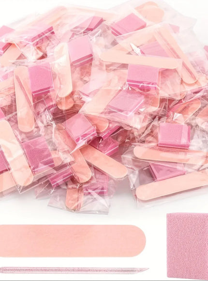 KissICON Pink 30 pcs KissIcon Nail Care Kit Mini Files Buffers -