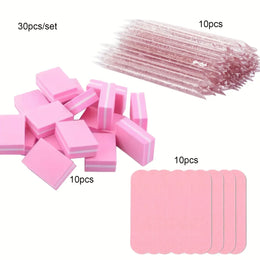 KissICON Pink 30 pcs KissIcon Nail Care Kit Mini Files Buffers -