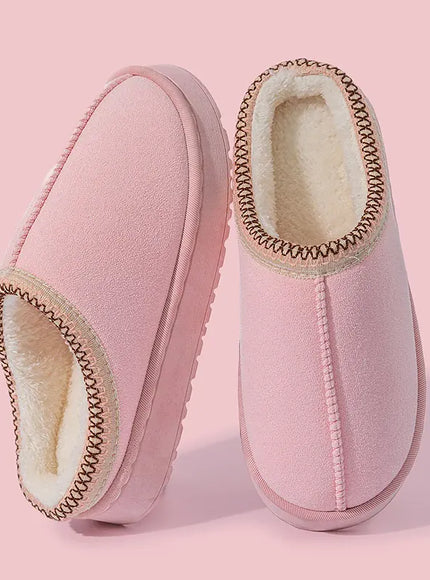 KissICON pink / 38-39 Women's Plush Slippers Winter Warm House Shoes Fashion