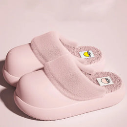 KissICON Pink / 40-41 Coldproof Warm Home Slippers for Women Faux Fur
